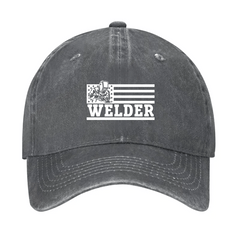 Welder American Flag Print Cap
