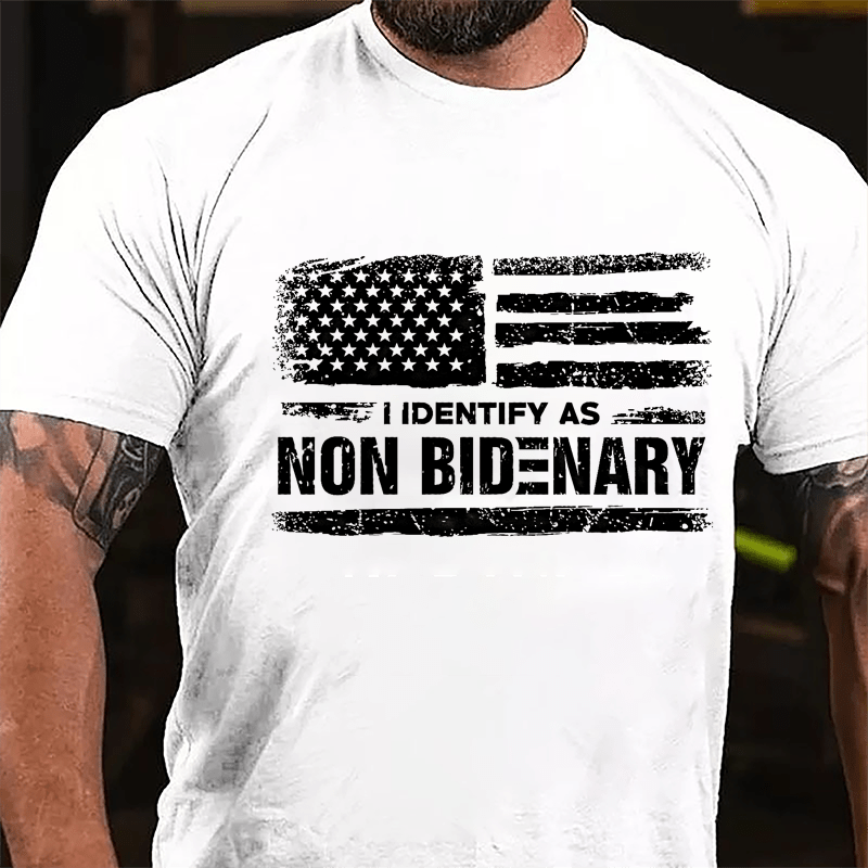 I Identify As Non Bidenary Men's Cotton T-shirt