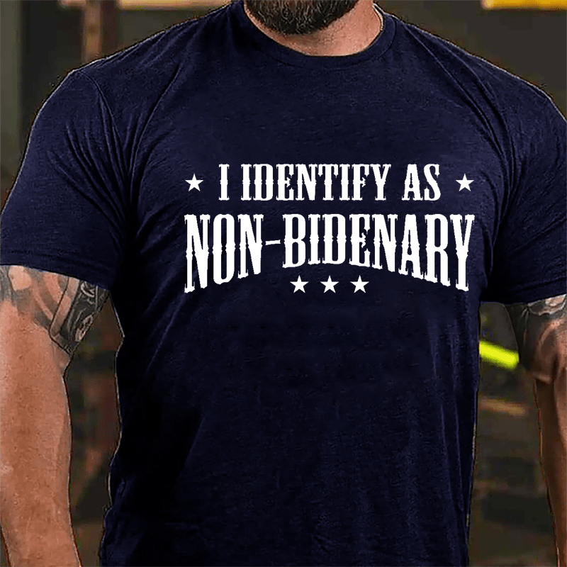 I Identify As Non-Bidenary Mens Cotton T-shirt