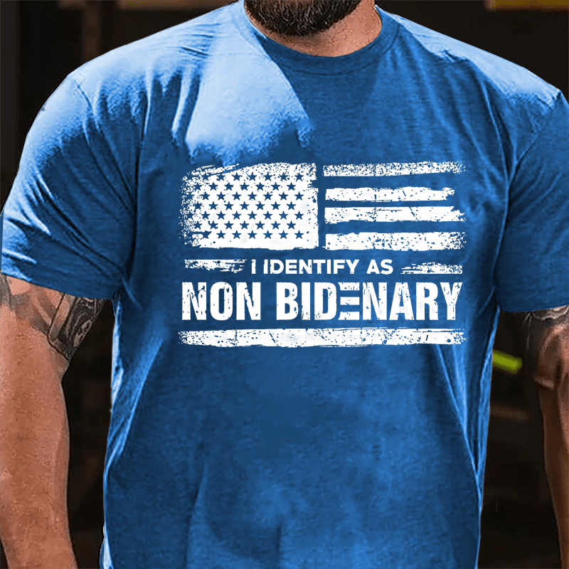 I Identify As Non Bidenary Men's Cotton T-shirt