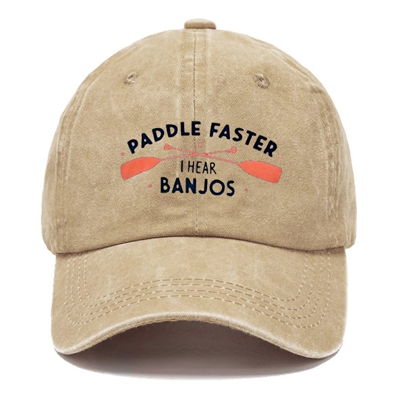 Paddle Faster I Hear Banjos Funny Print cap