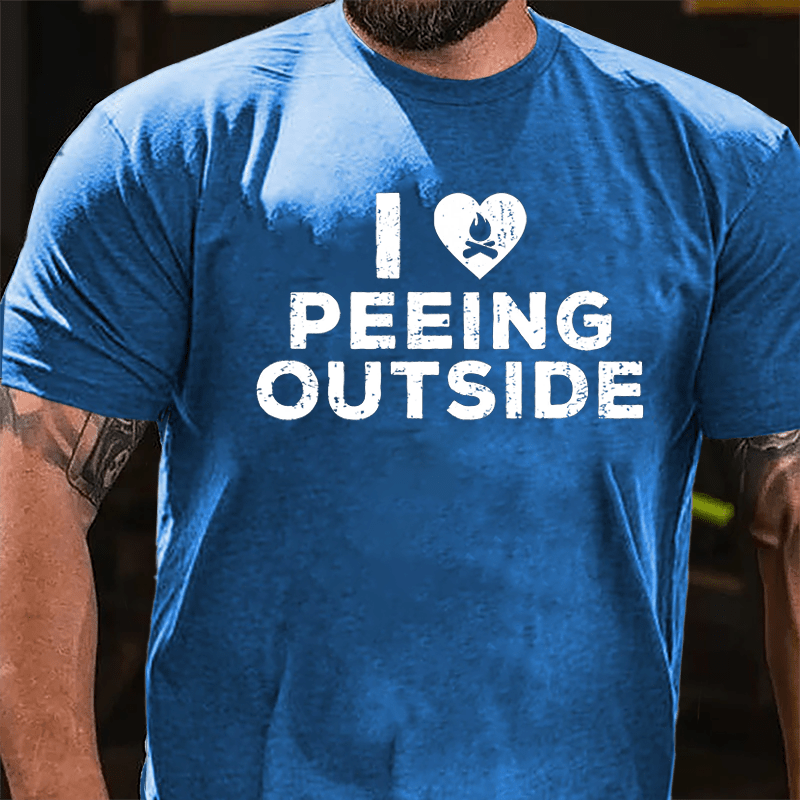 I Love Peeing Outside Cotton T-shirt