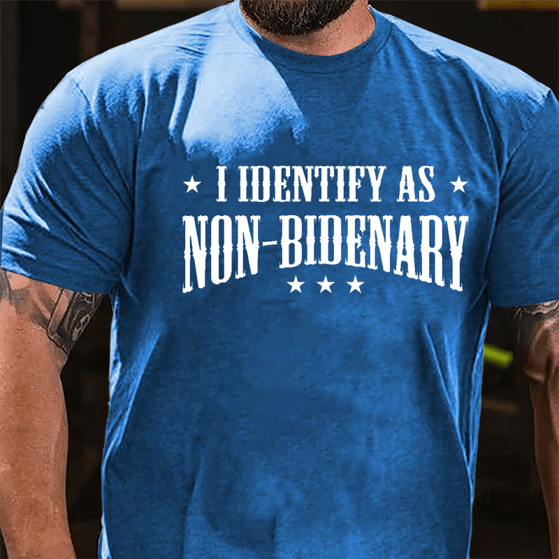 I Identify As Non-Bidenary Mens Cotton T-shirt