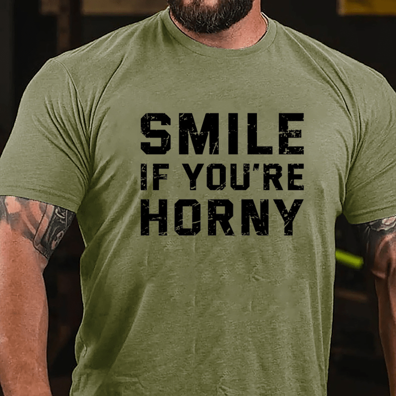 Smile If You're Horny Cotton T-shirt