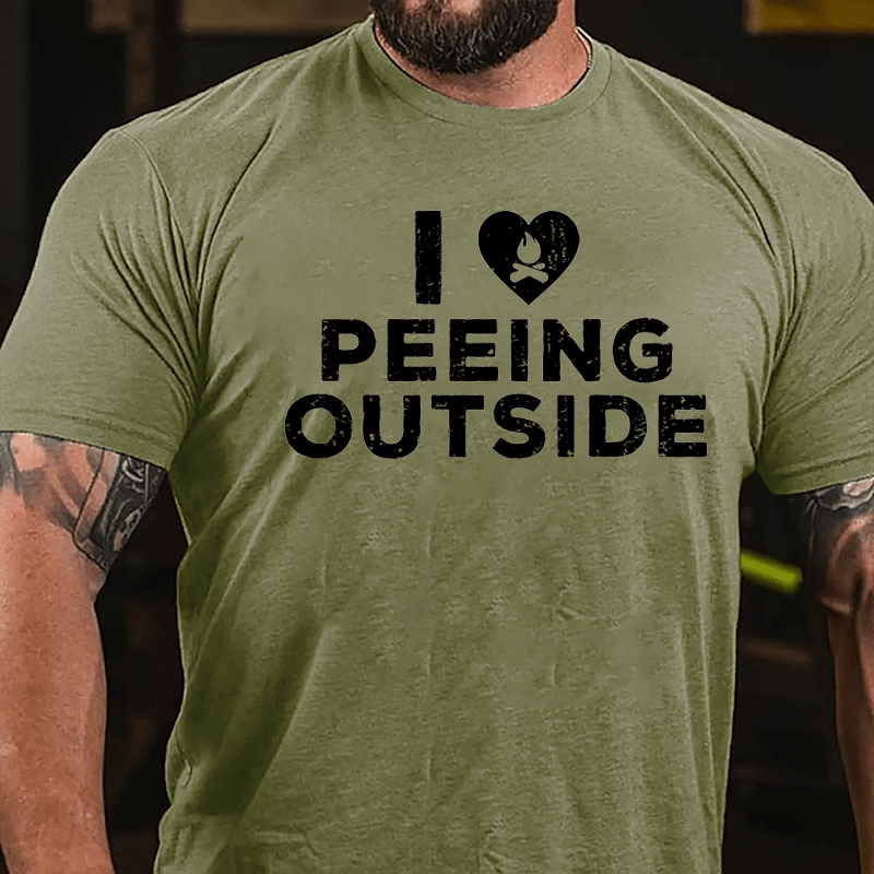 I Love Peeing Outside Cotton T-shirt