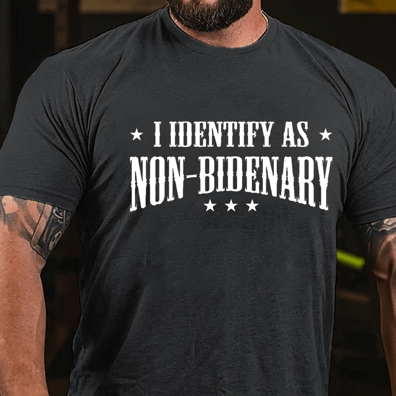 I Identify As Non-Bidenary Mens Cotton T-shirt