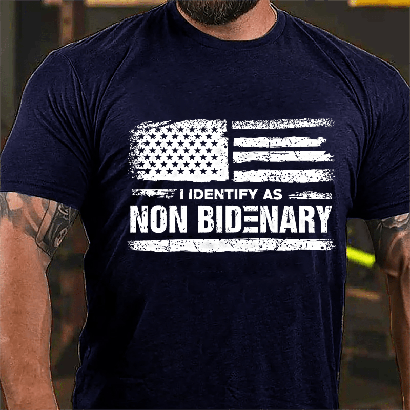 I Identify As Non Bidenary Men's Cotton T-shirt