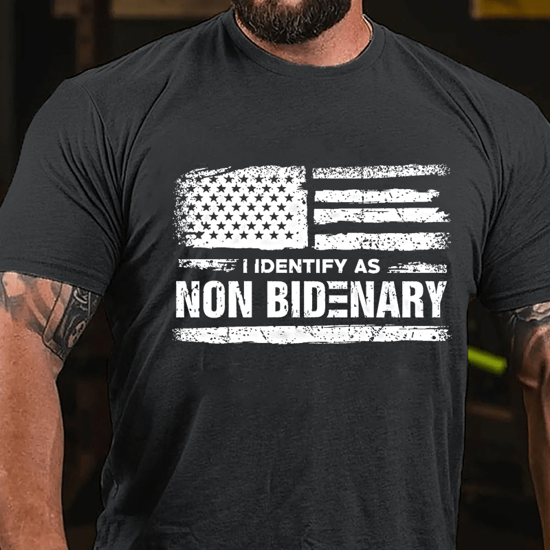 I Identify As Non Bidenary Men's Cotton T-shirt