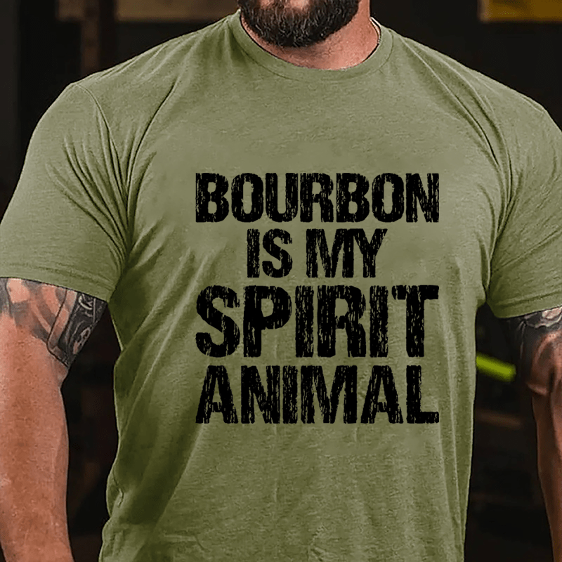 Bourbon Is My Spirit Animal Cotton T-shirt