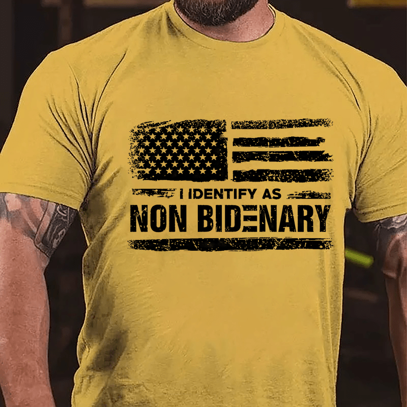 I Identify As Non Bidenary Men's Cotton T-shirt