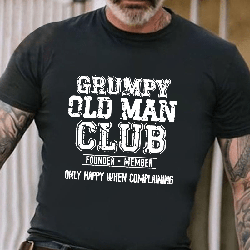 Grumpy Old Man Club Founder Member Cotton T-shirt