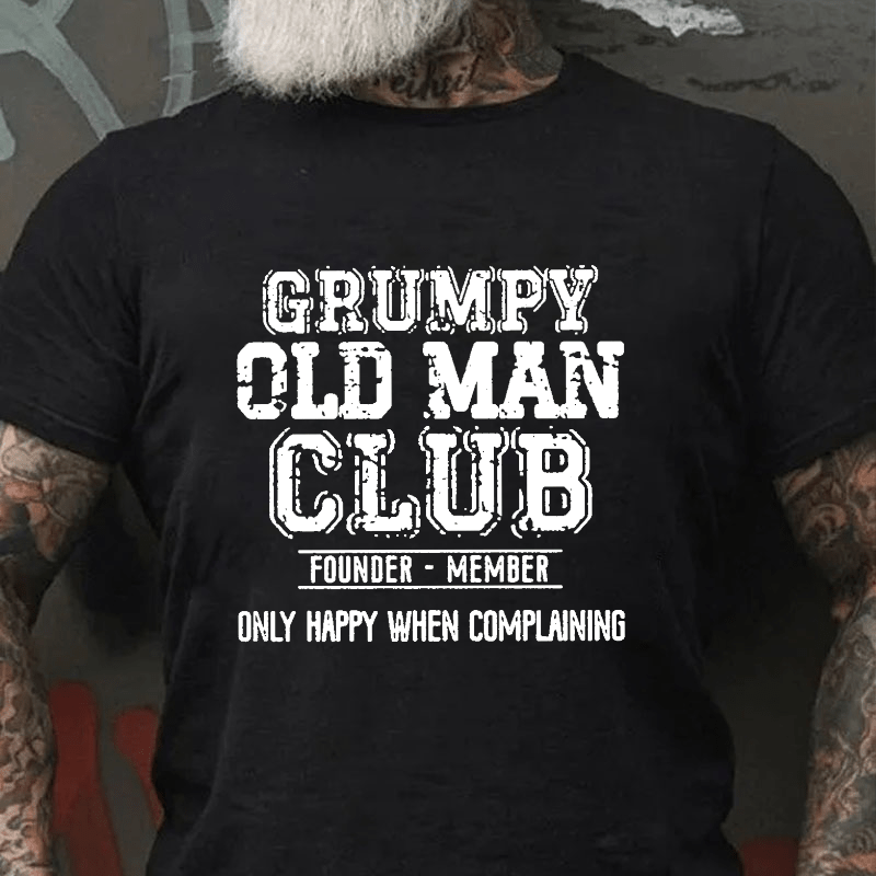 Grumpy Old Man Club Founder Member Cotton T-shirt