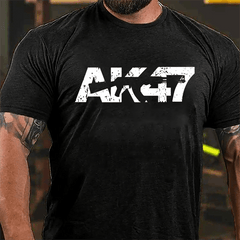 AK47 Gun Graphic Cotton T-shirt
