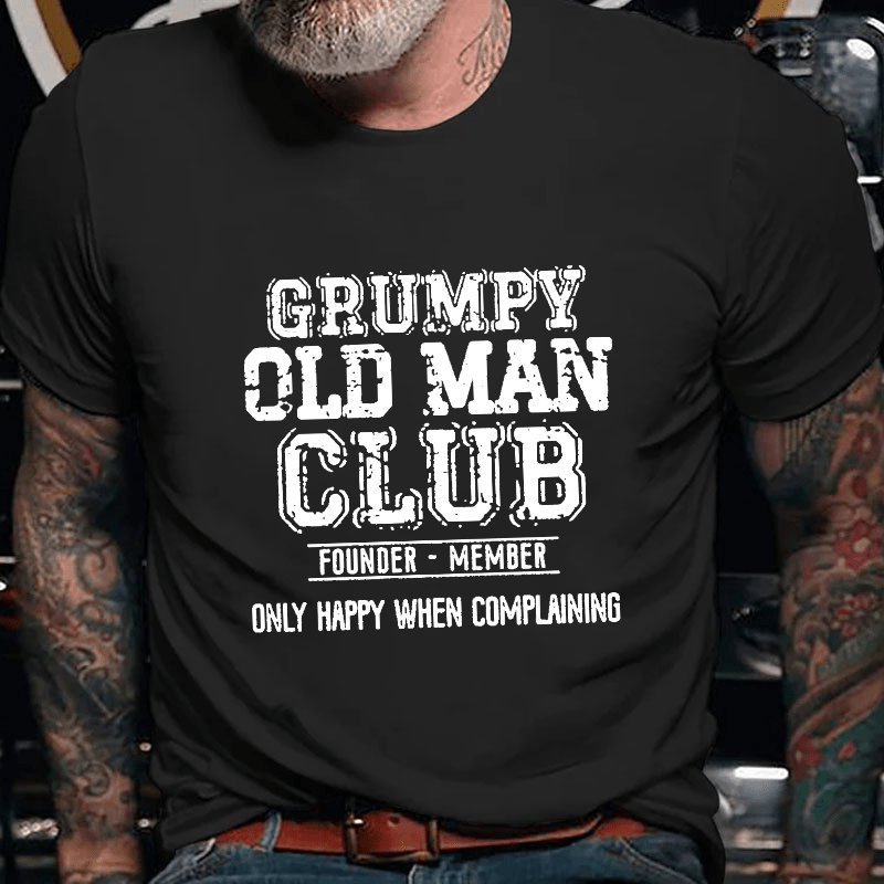 Grumpy Old Man Club Founder Member Cotton T-shirt