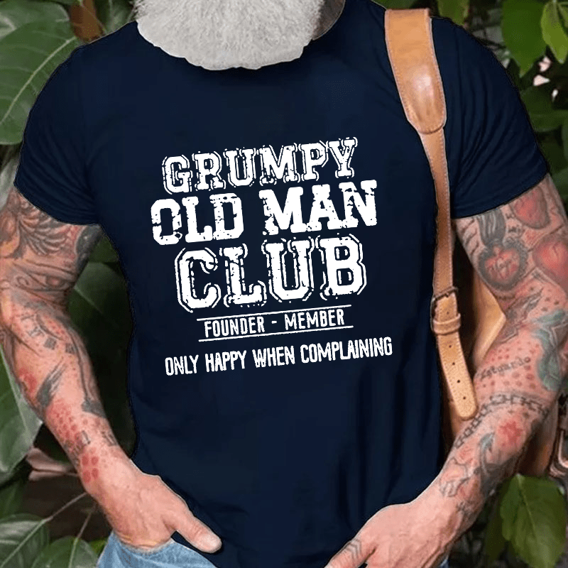 Grumpy Old Man Club Founder Member Cotton T-shirt