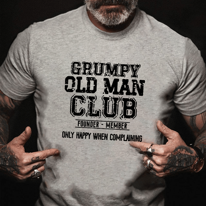 Grumpy Old Man Club Founder Member Cotton T-shirt