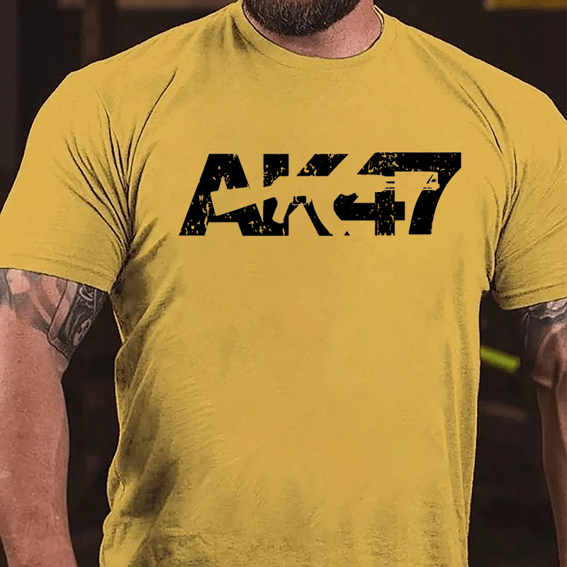 AK47 Gun Graphic Cotton T-shirt