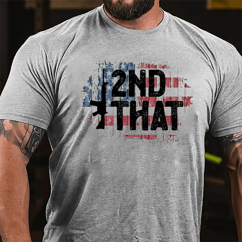 2nd That Gun USA Flag Print Cotton T-shirt