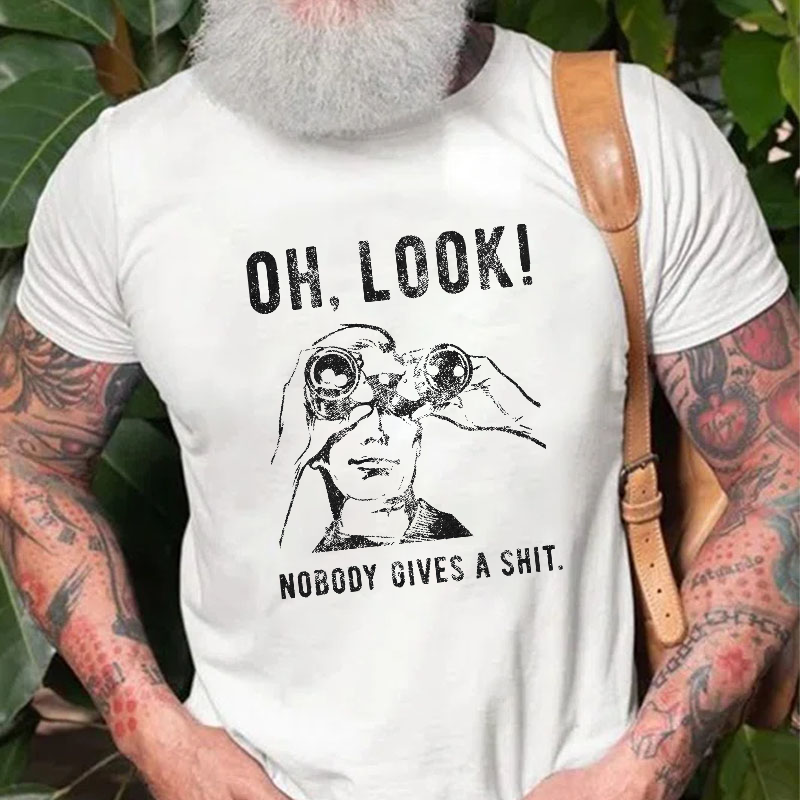 OH LOOK! Nobody Gives A Shit Cotton T-shirt