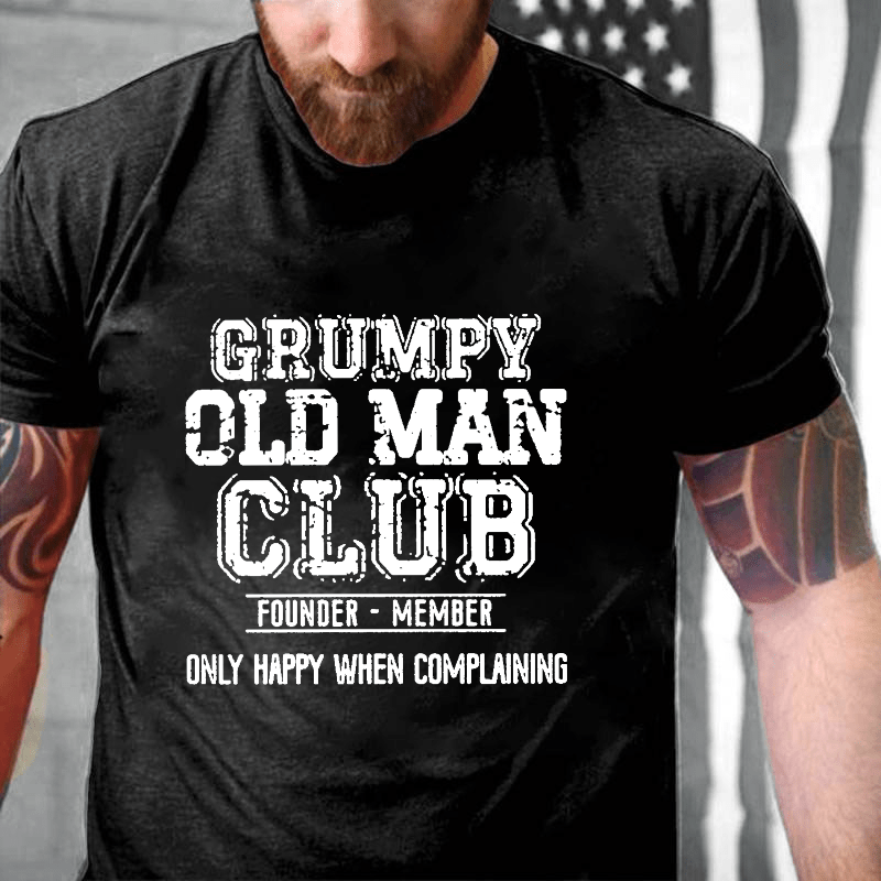 Grumpy Old Man Club Founder Member Cotton T-shirt