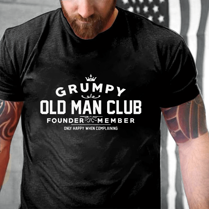 Grumpy Old Man Club Cotton T-shirt