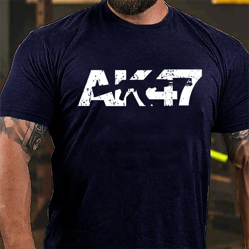 AK47 Gun Graphic Cotton T-shirt