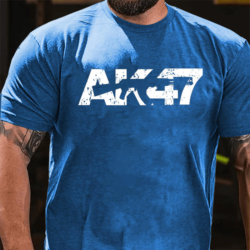 AK47 Gun Graphic Cotton T-shirt