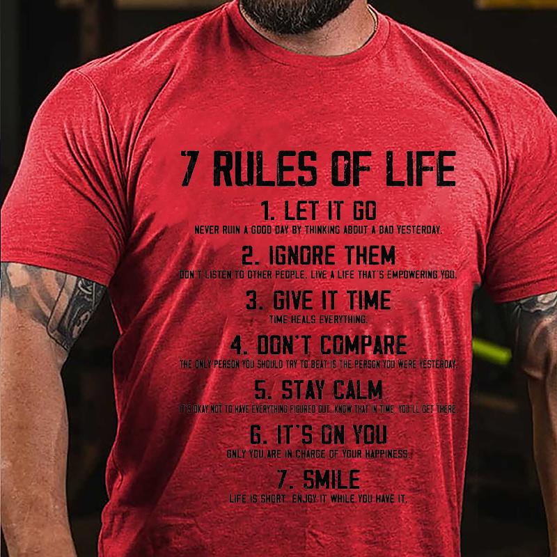 7 Rules of Life Cotton T-shirt