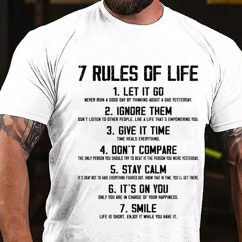 7 Rules of Life Cotton T-shirt