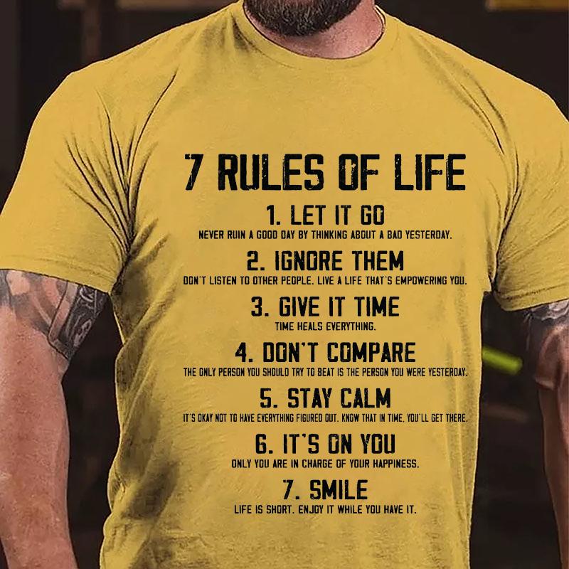 7 Rules of Life Cotton T-shirt