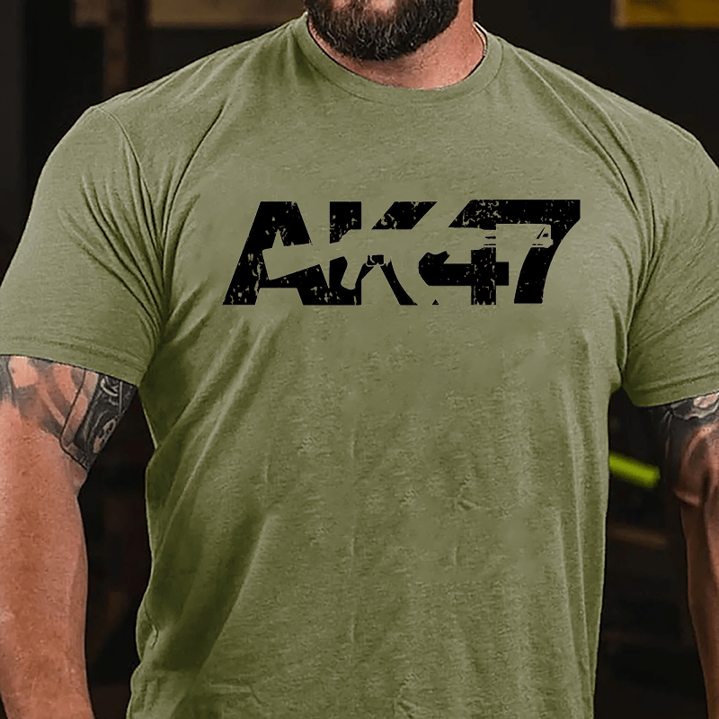 AK47 Gun Graphic Cotton T-shirt