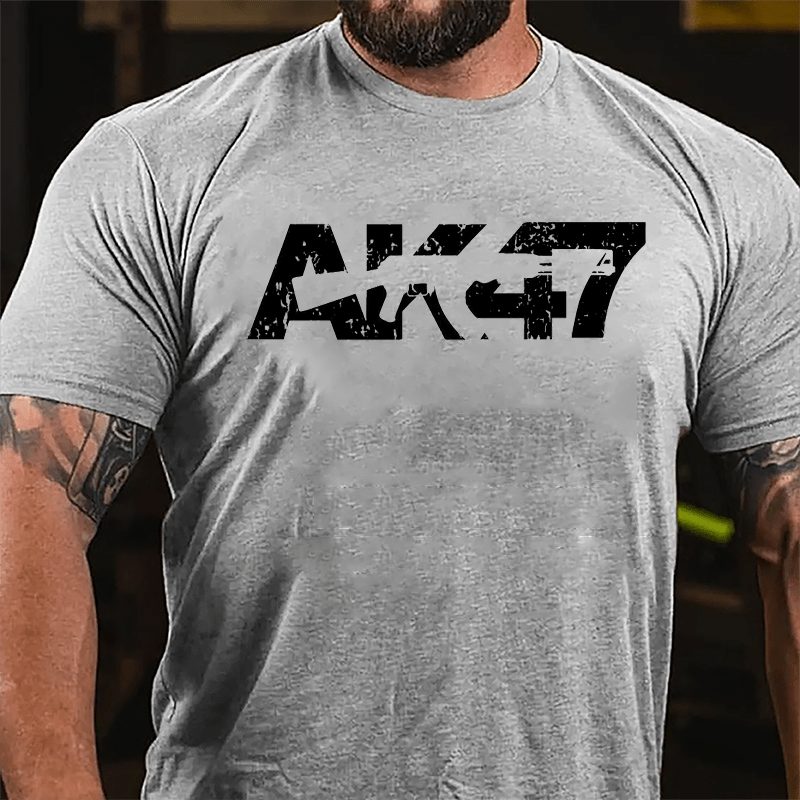 AK47 Gun Graphic Cotton T-shirt