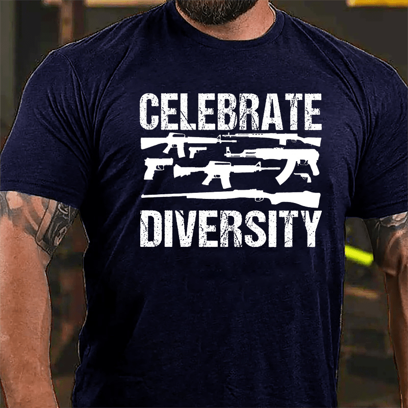 Celebrate Diversity Gun Enthusiasts Cotton T-shirt