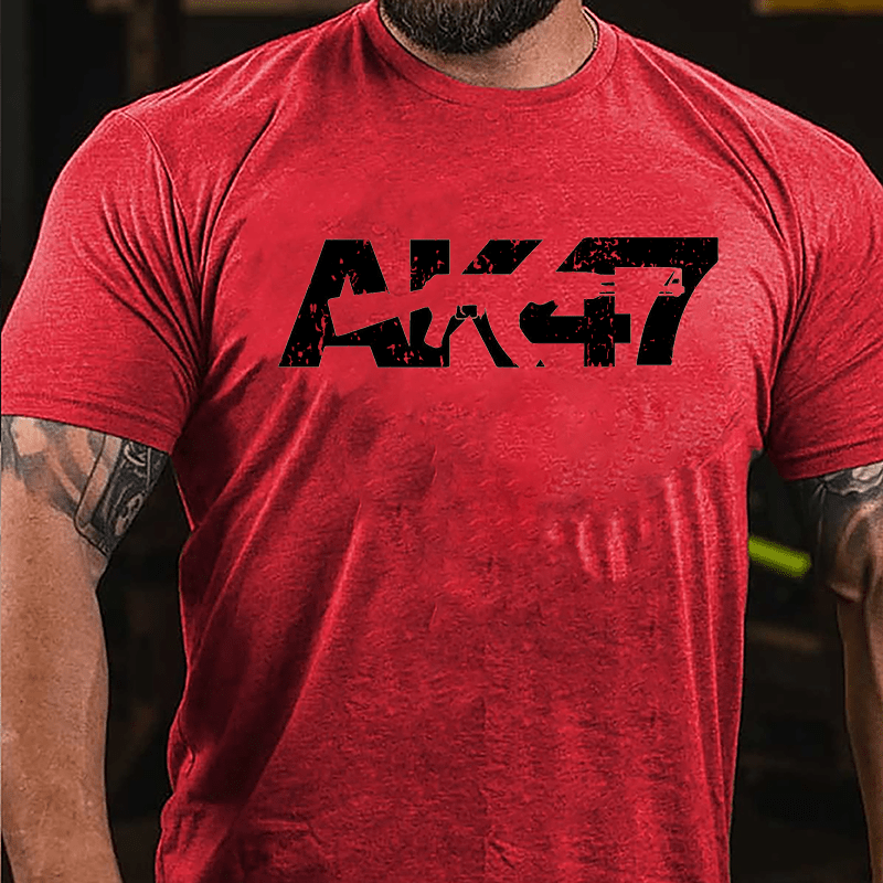 AK47 Gun Graphic Cotton T-shirt